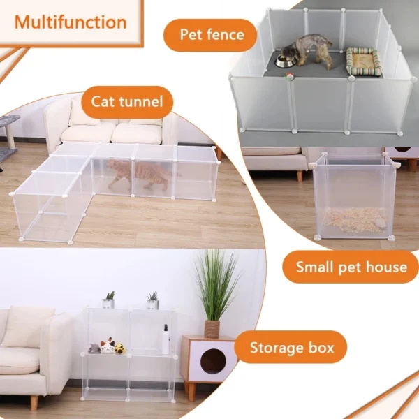 DIY Pet Dog Fence Can Be Freely Combined Multi-functional Dog Cage Yard Fence Can Be Folded To Sleep and Play Kennel Cat House - Image 9