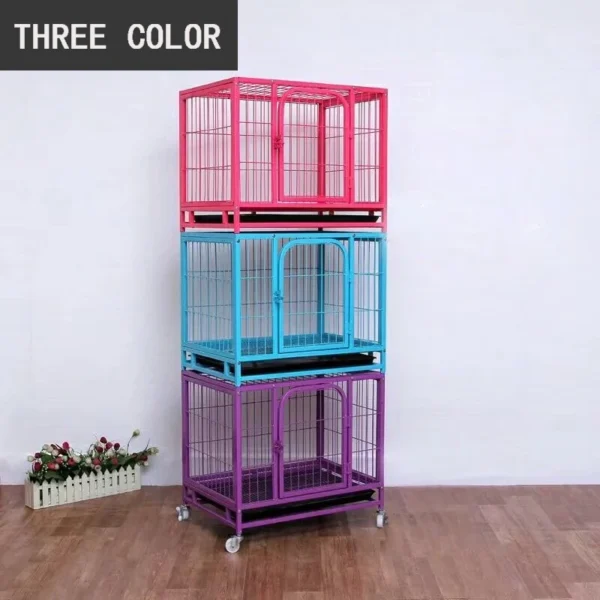 Dog Cage Three-layer With Partition Child Breeding Cage Teddy Large Dog Pet Cat Cage Golden Retriever Labrador HouseWith Toilet - Image 2