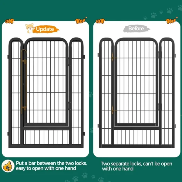 Dog Playpen Outdoor,16 Panel Fence 40" High Pet Pen for Large/Medium/Small Dogs Heavy Duty Exercise - Image 3