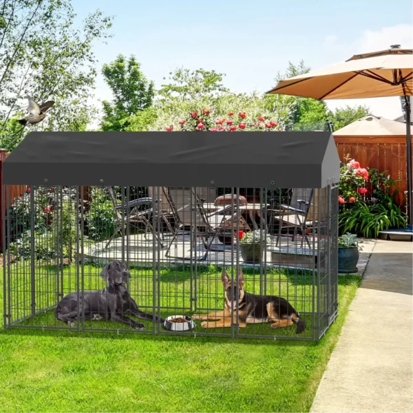 Extra Large Dog Cage Heavy Duty Pet Run Enclosure Pet Playpen with Roof Outdoor Pet Kennel High Fence - Image 3