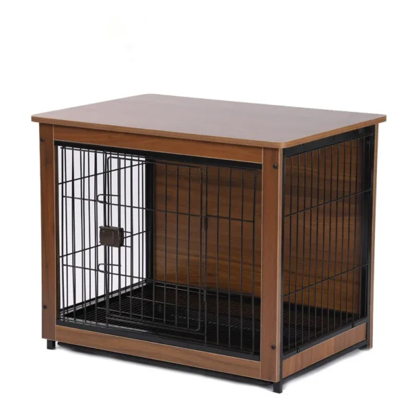 Dog Crate Furniture Wooden Dog Crate Decor Pet House Kennel with Indoor Pet Crate End Table - Image 2