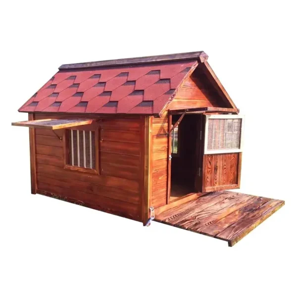 Luxury Large Outdoor Wooden Dog House Kennel Waterproof Outdoor Dog Shelter Home Furniture - Image 3