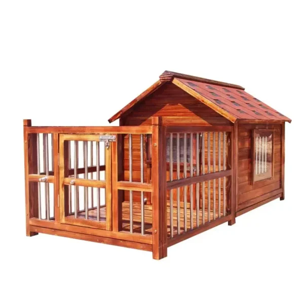 Luxury Large Outdoor Wooden Dog House Kennel Waterproof Outdoor Dog Shelter Home Furniture - Image 4