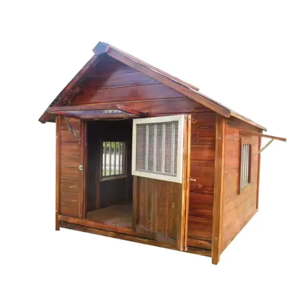 Luxury Large Outdoor Wooden Dog House Kennel Waterproof Outdoor Dog Shelter Home Furniture - Image 2