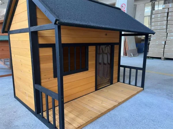 Hot selling outdoor pet kennel dog villa solid wood environmental protection dog house - Image 3