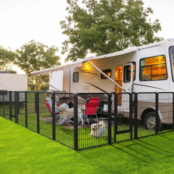 Dog Playpen Outdoor,16 Panel Fence 40" High Pet Pen for Large/Medium/Small Dogs Heavy Duty Exercise - Image 2