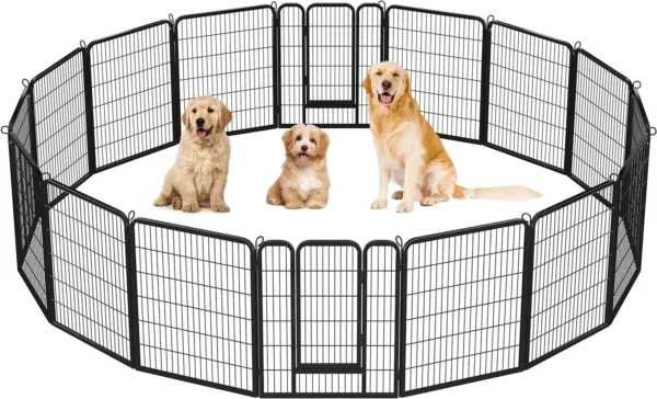 Dog Playpen Outdoor,16 Panel Fence 40" High Pet Pen for Large/Medium/Small Dogs Heavy Duty Exercise