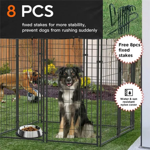 Extra Large Dog Cage Heavy Duty Pet Run Enclosure Pet Playpen with Roof Outdoor Pet Kennel High Fence - Image 5