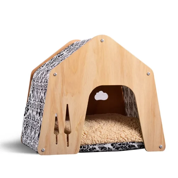 Cat House Dog House Four Seasons General Delivery Room Ventilation Environmental Protection Solid Wood Furniture Pet Supplies - Image 4