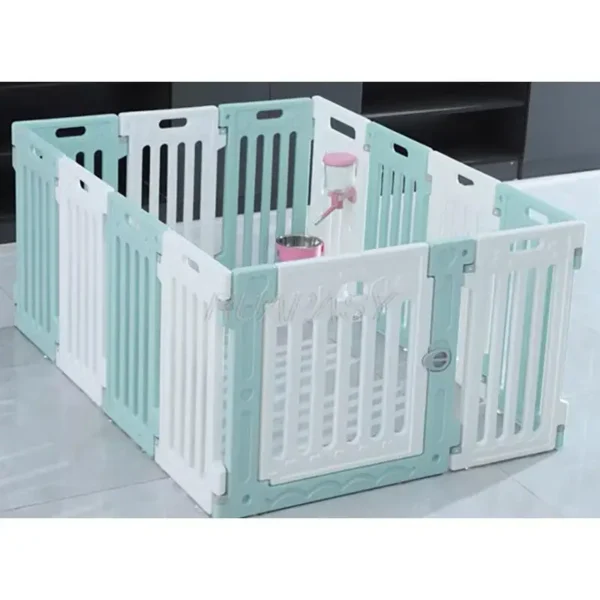 Dog Cat Exercise Playpen with Door Rabbit Guinea Pig Cages Dog Fence Cat House Cage Indoor & Outdoor Portable Yard Fence Crate - Image 5