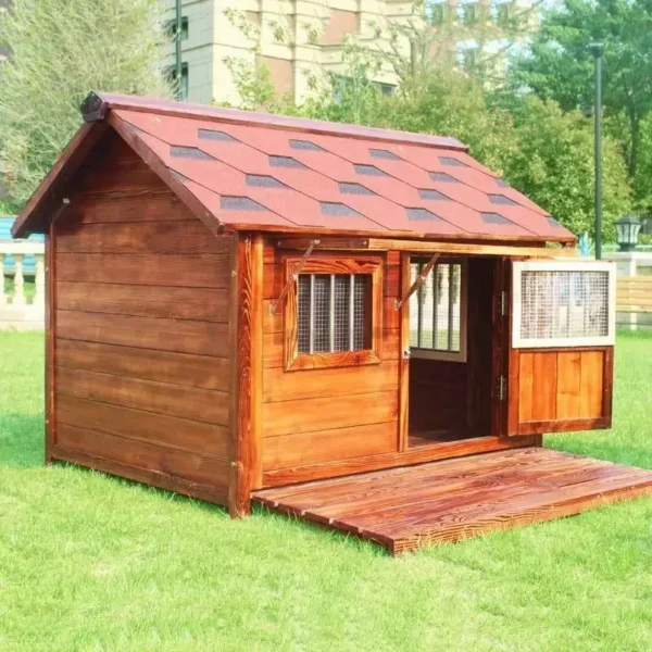 Outdoor Solid Wood Labrador Kennel Waterproof Small Medium Large Dog Cage Golden Retriever Teddy Kennel - Image 3