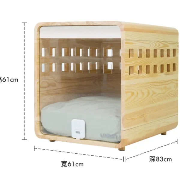 Best selling modern customized stylish clear acrylic heavy duty fold up inside house kennel dog wood crate for small animals - Image 5