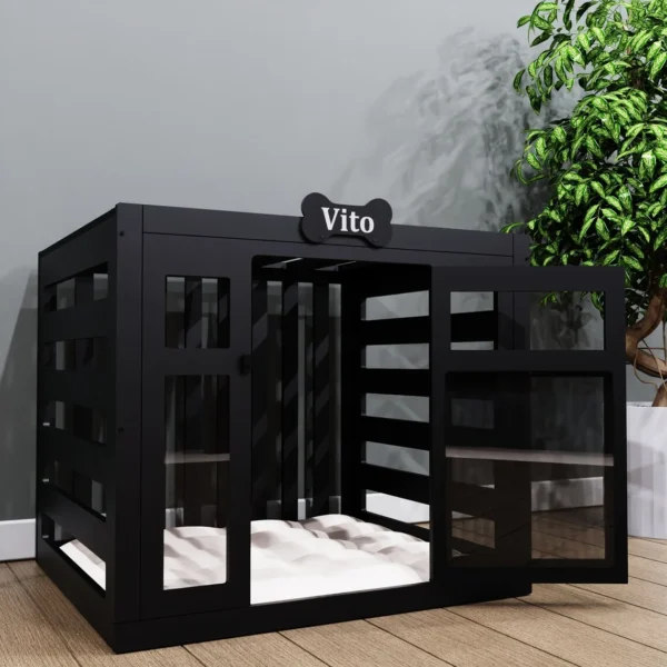 Customized Luxury Solid Wood Indoor Universal Washable Cat Cage Teddy Dog Kennel Dog House - Image 5