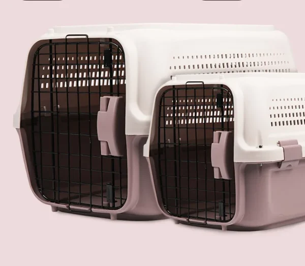 Durable Airline Approved Pet Carry Cage Travel Outdoor Pet Tote Bag Portable Cat Dog Plastic House Pet Cage