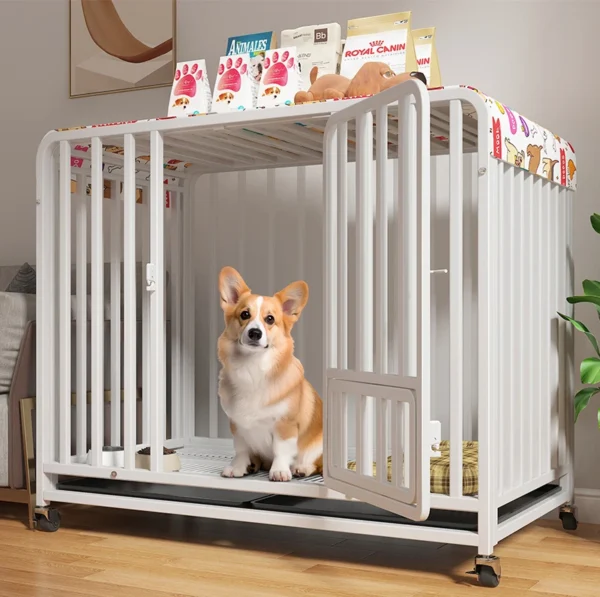 Dog Cage Large Medium Indoor Small Pet Cage with Toilet Golden Retriever Labrador Cage - Image 4