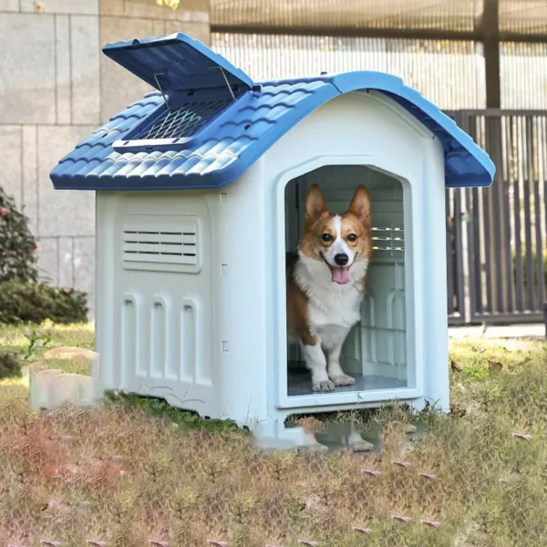 Hello baby Plastic Pet Kennels Waterproof Detachable Outdoor Indoor Dog House with Door Suitable for All Seasons