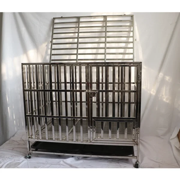 New Product Large Pet Dog Kennel Wholesale Cheap Stainless Steel Dog Cage For ferocious dogs - Image 6