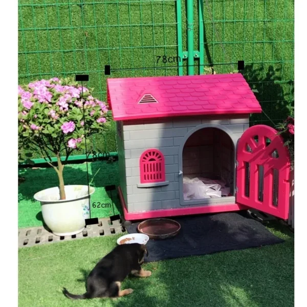 Large plastic dog house with toilet outdoor four seasons kennel pet house waterproof and removable indoor cat/rabbit house - Image 2