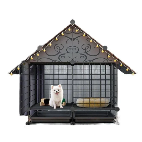 Simple Iron Living Room Dog Houses Indoor Balcony Pomeranian Teddy Dog Kennel Pet Fences Creative Home Puppy Courtyard Pet Cage - Image 2