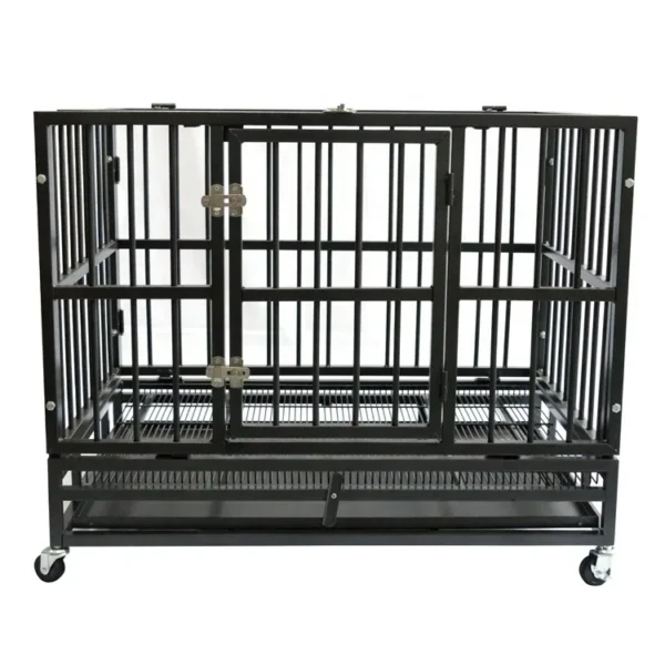 Dog Cages, Crates, Heavy Duty, Sturdy Metal Kennel Enclosures, Large Dogs On Four Wheels.