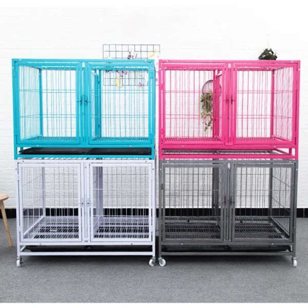 Dog Cage Three-layer With Partition Child Breeding Cage Teddy Large Dog Pet Cat Cage Golden Retriever Labrador HouseWith Toilet