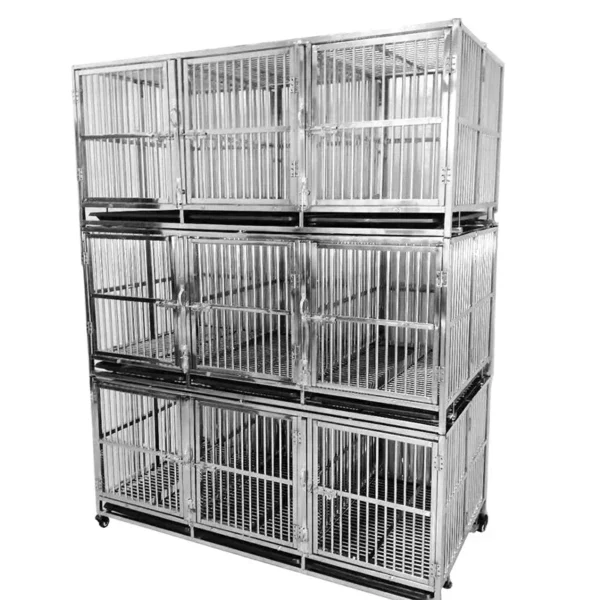 Stainless Steel Dog Cage Multi-layer Cage Boarding Cage For Large, Medium-sized, Dog Kennel Heavy Duty Dog Crate - Image 6