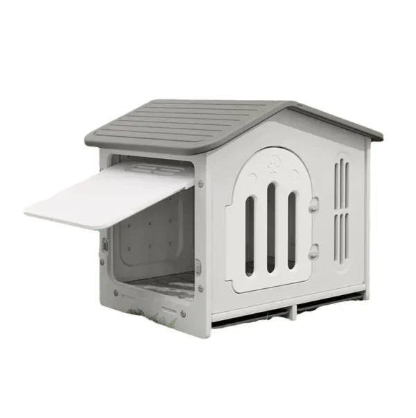 Washable Outdoor Indoor Pet Kennel, Dog Cage, Villa House with Feeder Bowl, Rainproof House and Furniture