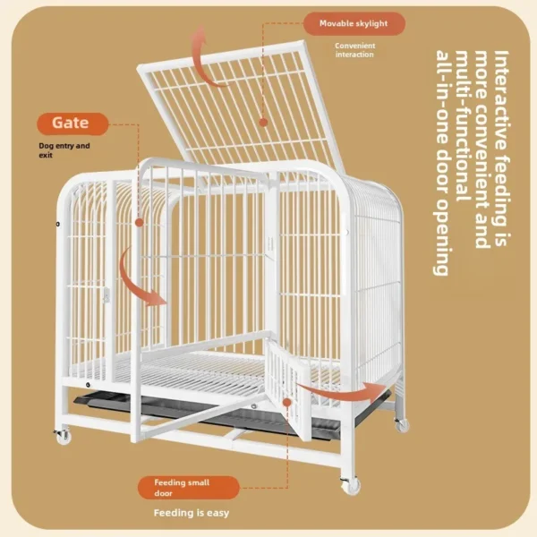 Dog Cage Medium Sized Indoor Outdoor Iron Cage Pet Supplies Products Houses Kennel Fence Puppy House Accessories Enclosure - Image 5